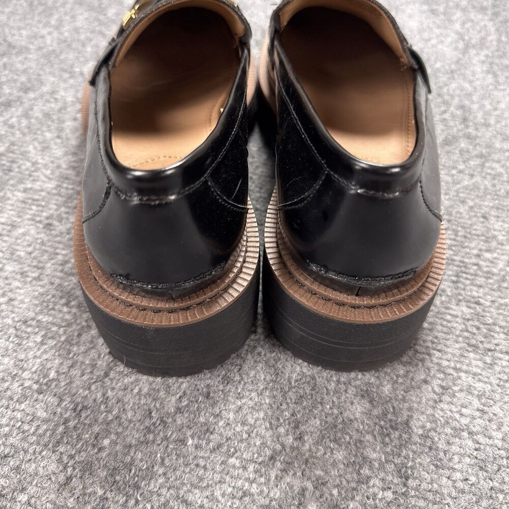 Sam Edelman Loafers Shoes Womens 8.5M Laurs Platform Lug Sole Chunky Gold Accent - Picture 7 of 14